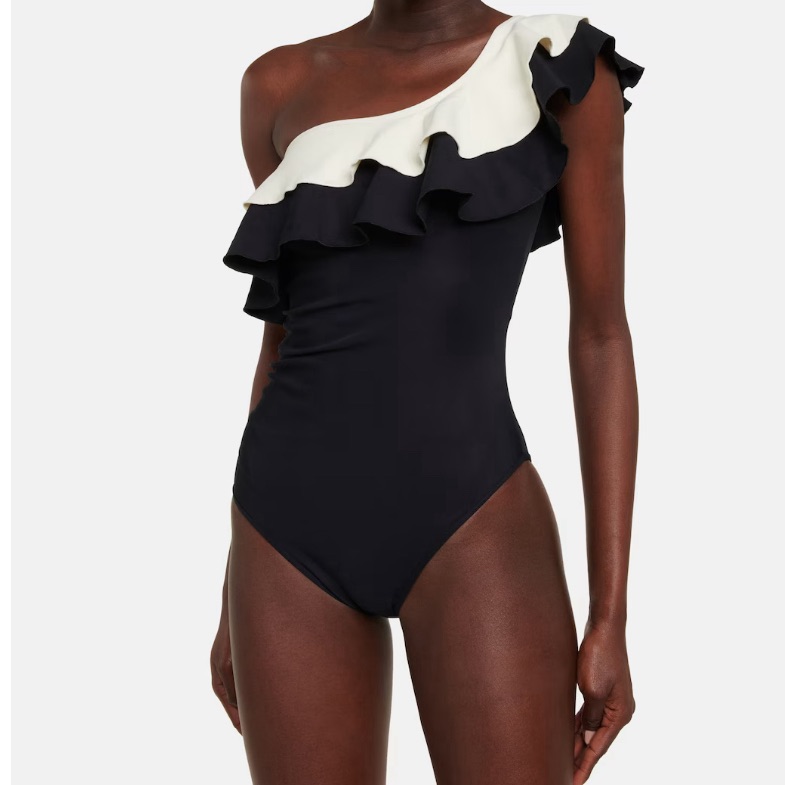 Giambattista Valli One-Shoulder Swimsuit Hot Pink Size 6 Nwt